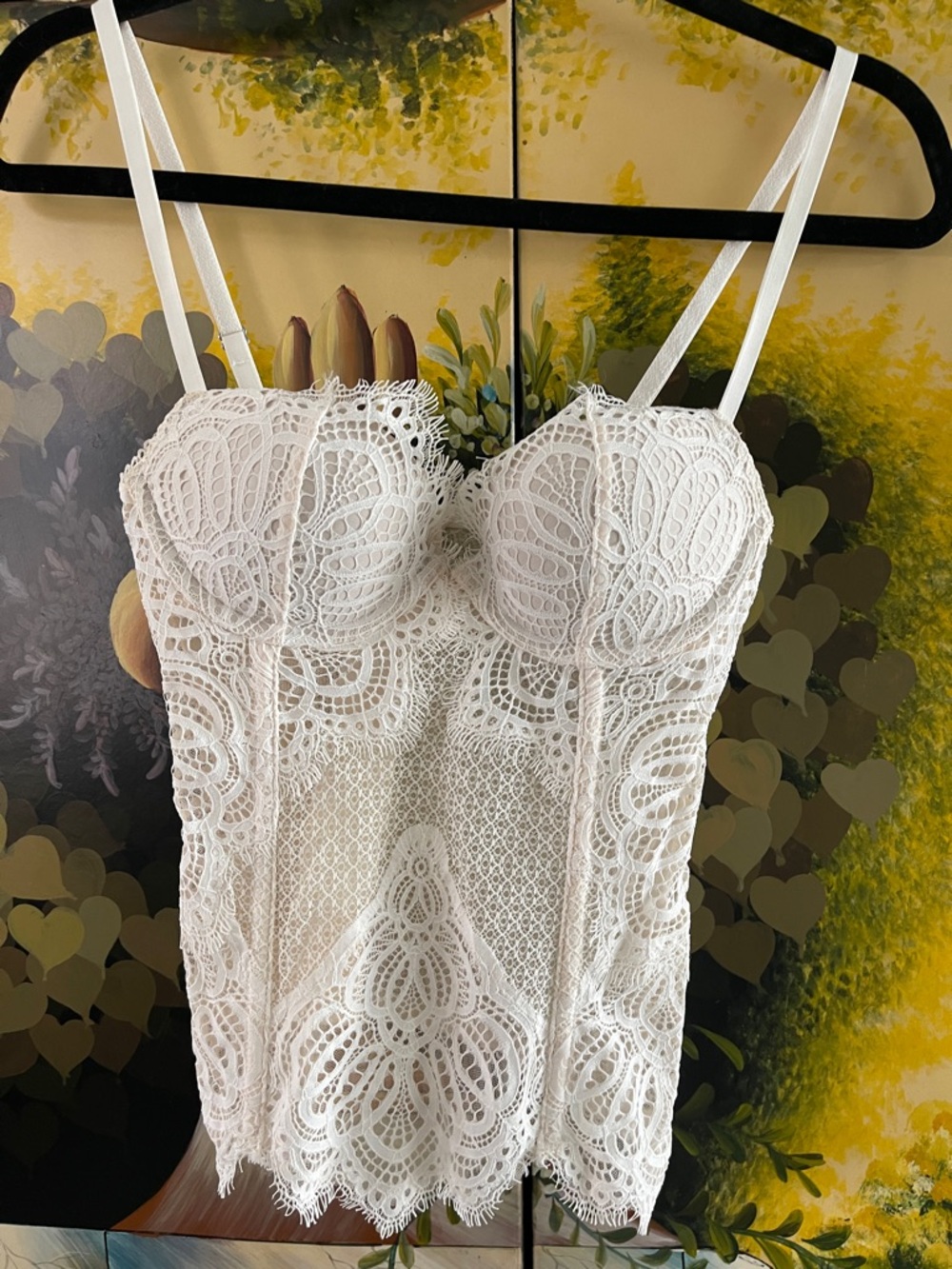 Victoria's Secret creamLace Bustier Chemise
